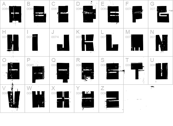 Valimo RMX uppercase A-Z preview