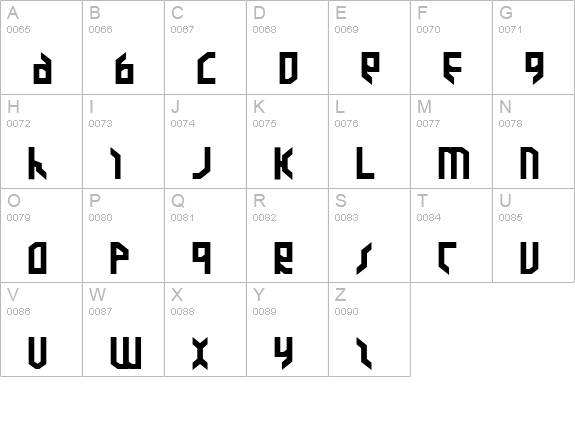Valkyrie Expanded Bold uppercase A-Z preview