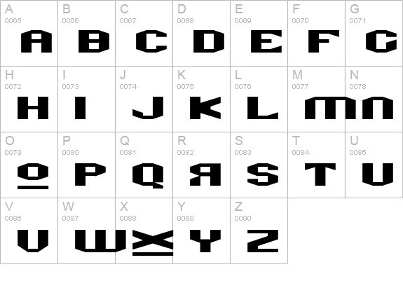 Valkyro uppercase A-Z preview