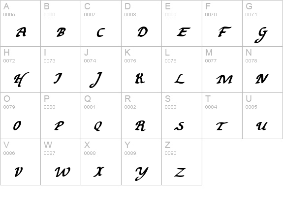 Valley Forge Bold Italic uppercase A-Z preview