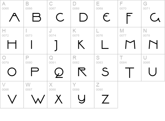 ValleyGrrrlNF uppercase A-Z preview