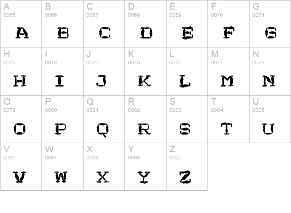 ValManGal uppercase A-Z preview