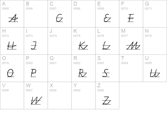 Vamiba uppercase A-Z preview