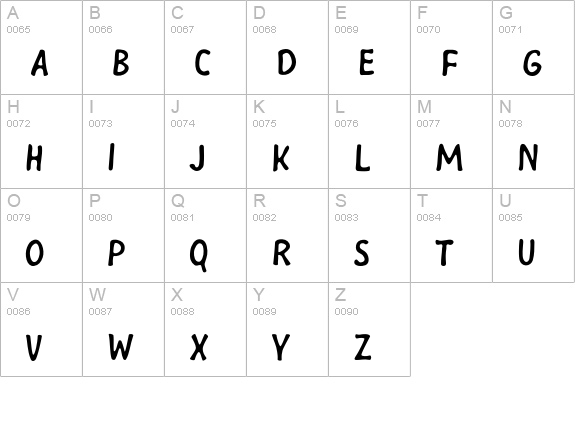 Vampir uppercase A-Z preview