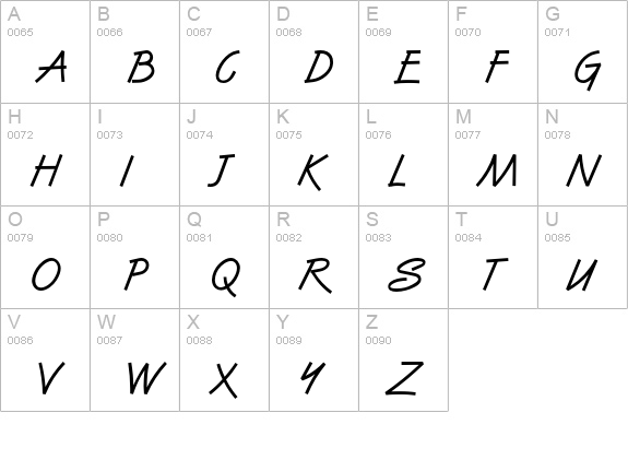 Van Dijk uppercase A-Z preview