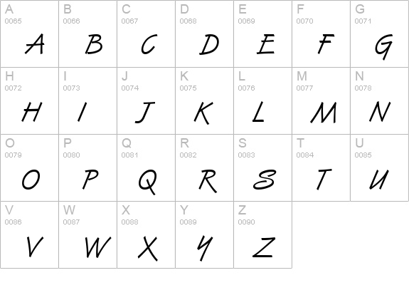 Van Dijk ICG uppercase A-Z preview