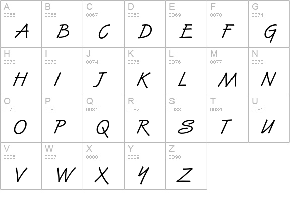 Van Dijk Std uppercase A-Z preview