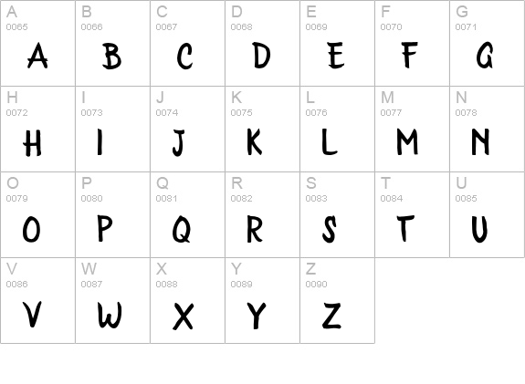 Vandella uppercase A-Z preview
