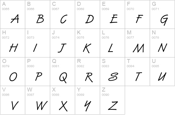VanDijkICG uppercase A-Z preview