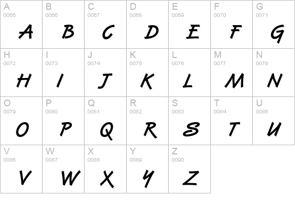 VanDijkICG-Bold uppercase A-Z preview