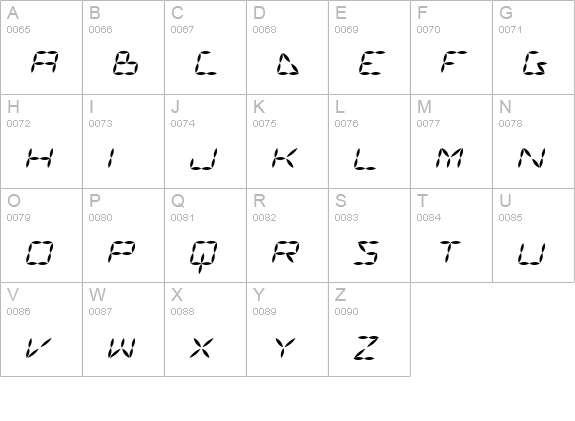 Vanguard III AOE BoldOblique uppercase A-Z preview