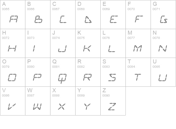 Vanguard III AOE Oblique uppercase A-Z preview