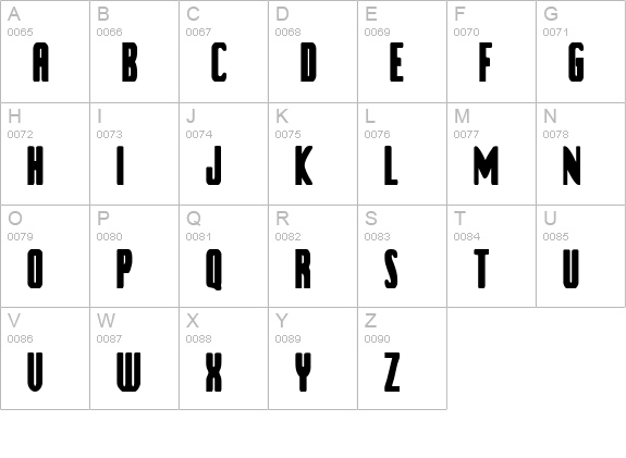 Vanilla Boys uppercase A-Z preview