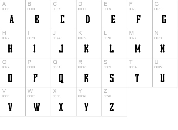 Vanilla Whale uppercase A-Z preview