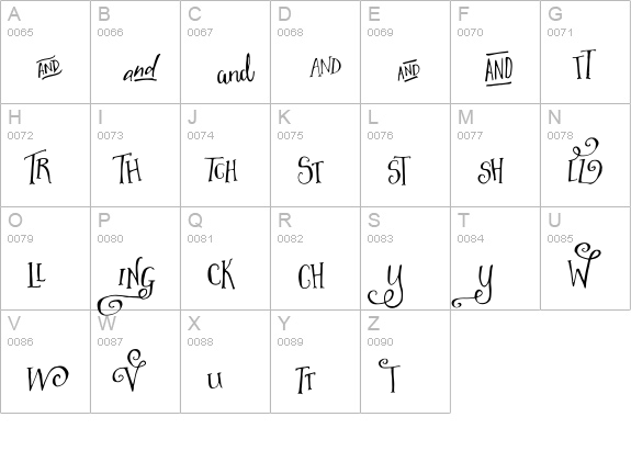 VanillaFrosting_Extras uppercase A-Z preview