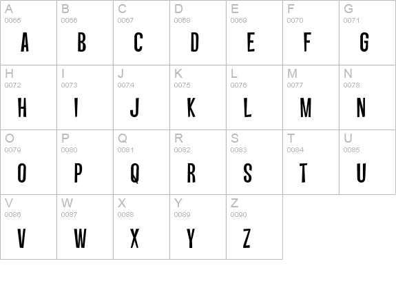 Vanishing Boy BTN uppercase A-Z preview