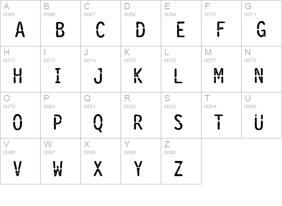 Vanthian Ragnarok uppercase A-Z preview