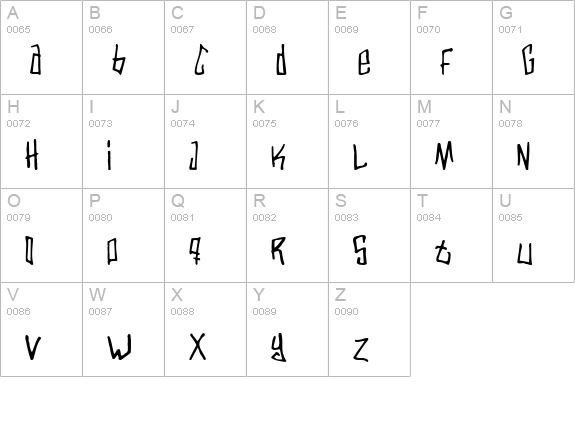 Varbee uppercase A-Z preview