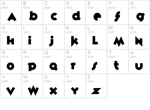 VariexBoldA uppercase A-Z preview