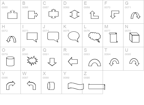 VariShapes uppercase A-Z preview
