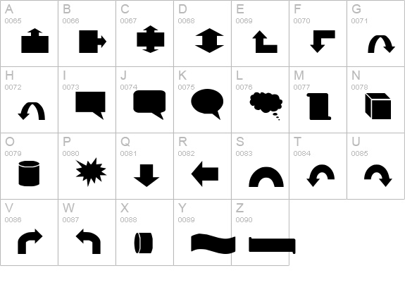 VariShapes Solid uppercase A-Z preview