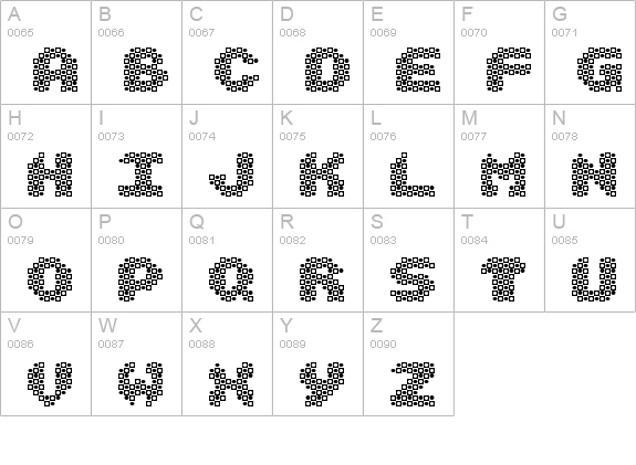 Vasarely uppercase A-Z preview