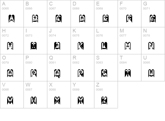 VDMassacre uppercase A-Z preview