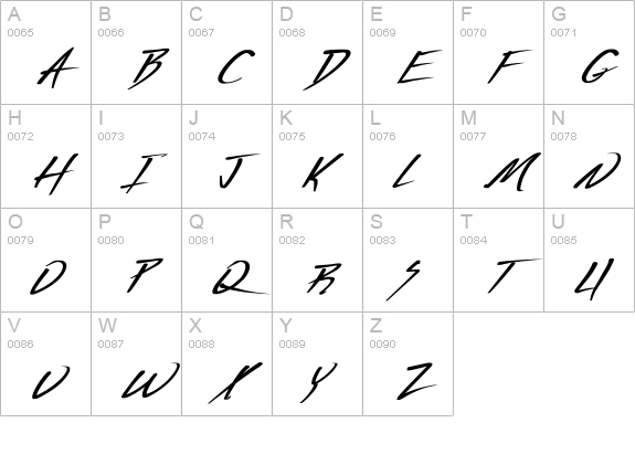 Vecker Bold Italic uppercase A-Z preview