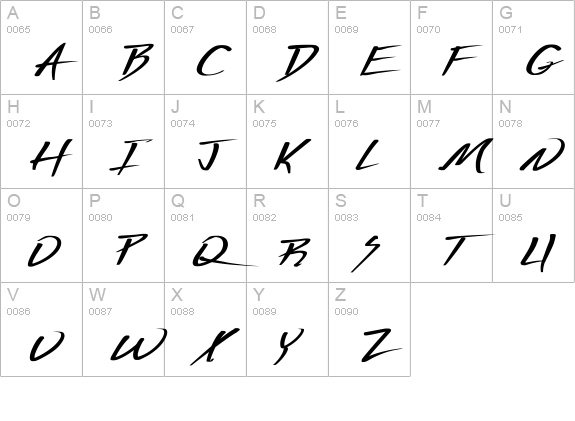 Vecker Wd Bold uppercase A-Z preview