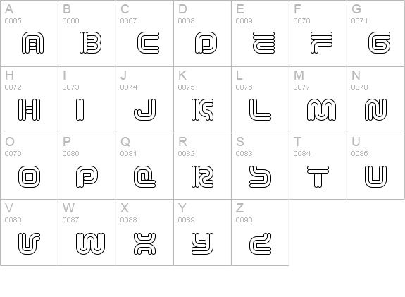 Vectroid Astro uppercase A-Z preview