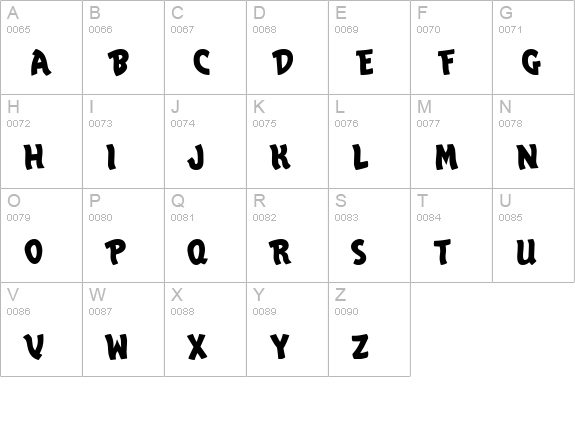 VegasCaravan uppercase A-Z preview