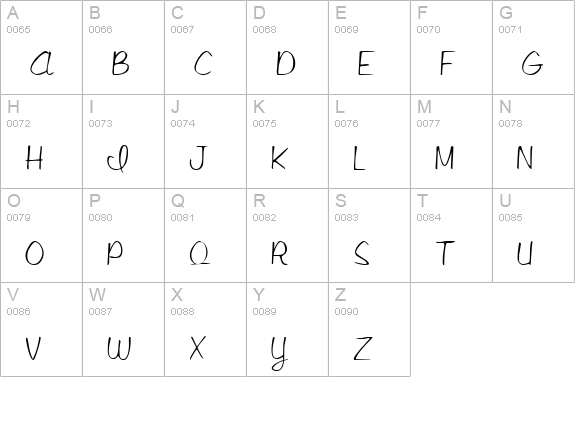 Veilchen uppercase A-Z preview