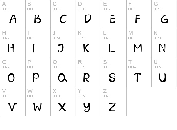 Velissa uppercase A-Z preview