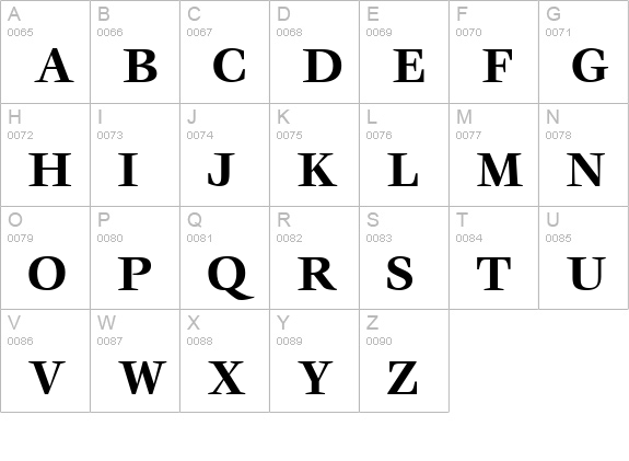 Veljovic Bold uppercase A-Z preview