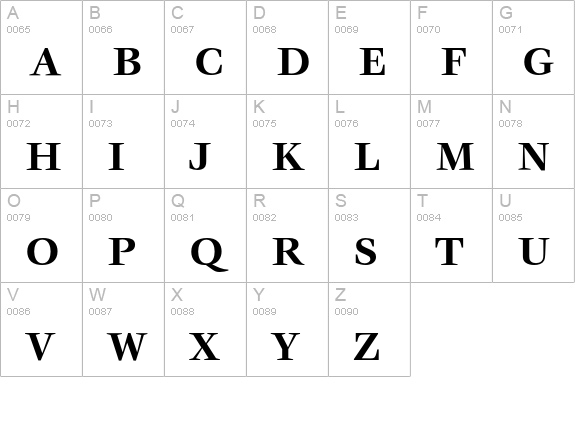 VeljovicEF-Bold uppercase A-Z preview