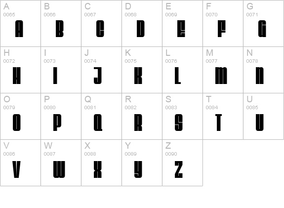 Velvenda Megablack uppercase A-Z preview