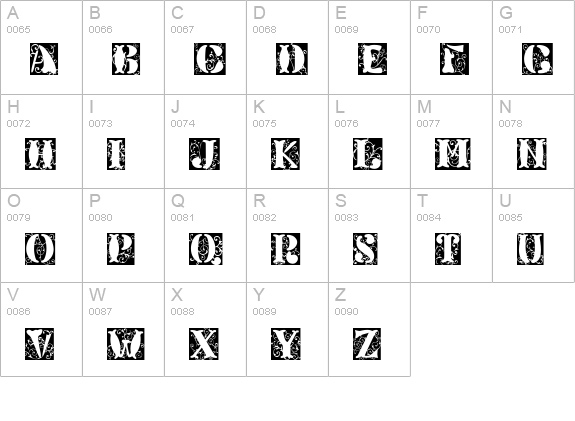 Veneto uppercase A-Z preview