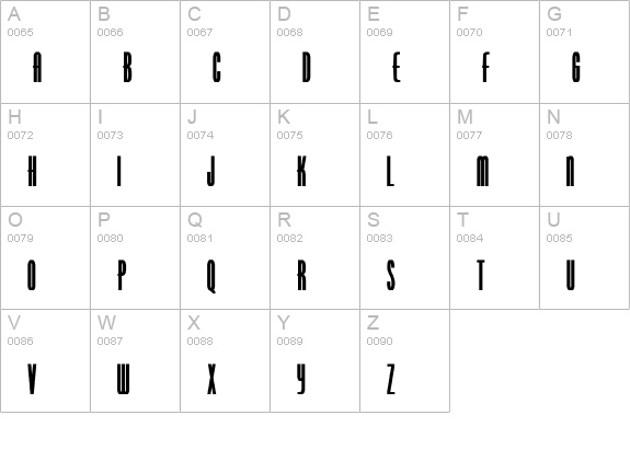 Venus-Normal Bold uppercase A-Z preview