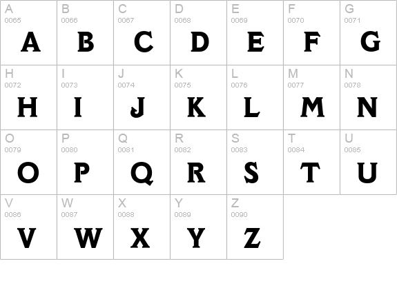 Veracruz-Bold uppercase A-Z preview