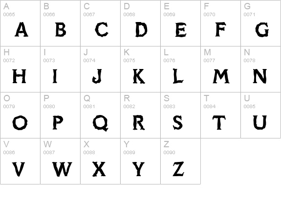 VeracruzRandom-Bold uppercase A-Z preview