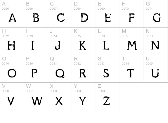 VeracruzRandom-Regular uppercase A-Z preview