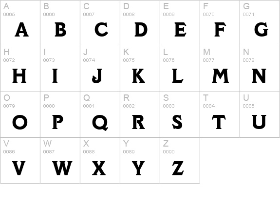 VeracruzSerial-Xbold-Regular uppercase A-Z preview