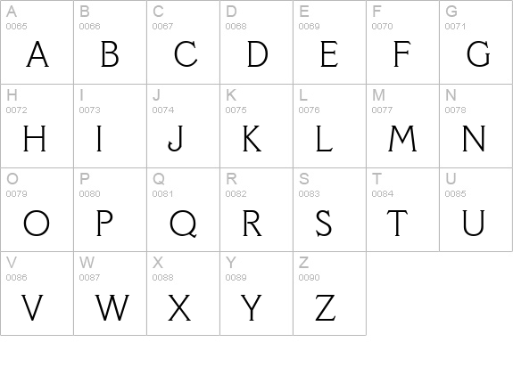VeracruzSerial-Xlight-Regular uppercase A-Z preview