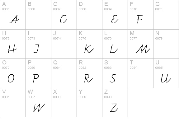 Veraus uppercase A-Z preview