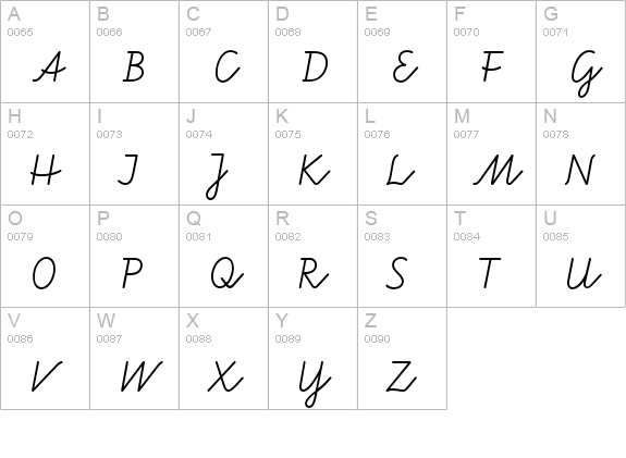 Vereinfachte Lateinische Ausgangsschrift uppercase A-Z preview
