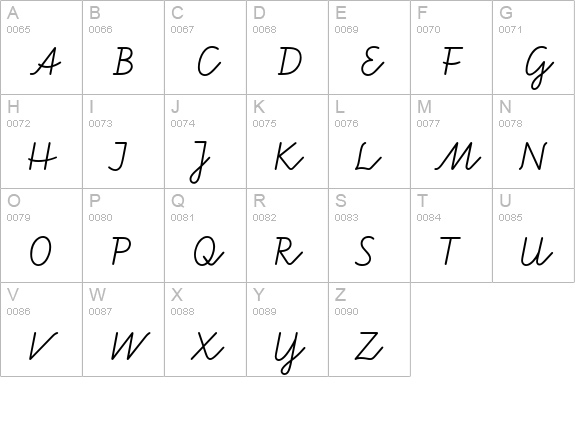 Vereinfachte Lateinische Ausgangsschrift Version 2 uppercase A-Z preview
