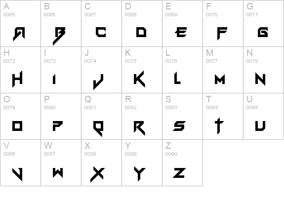 Vermin Vibes eX Regular uppercase A-Z preview