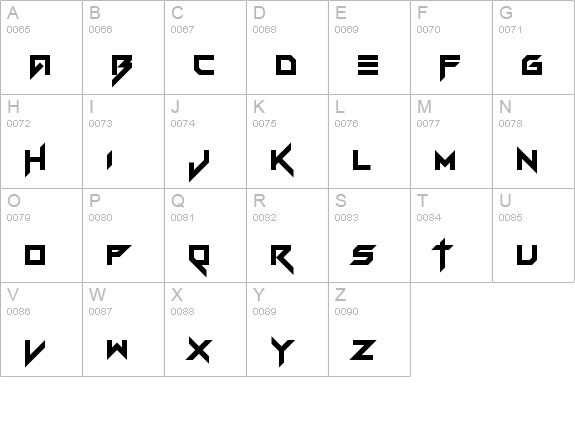 Vermin Vibes Regular uppercase A-Z preview
