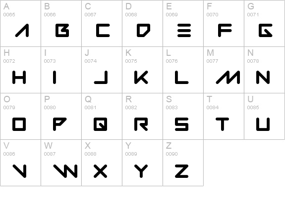 Vermin Vision uppercase A-Z preview
