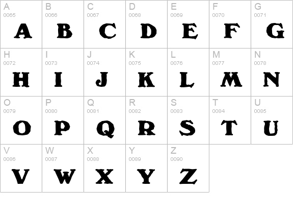 VeronaAntique-Heavy-Regular uppercase A-Z preview